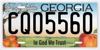 GA license plate CQO5560
