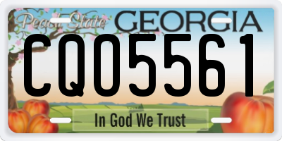 GA license plate CQO5561