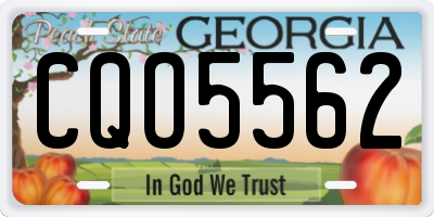 GA license plate CQO5562