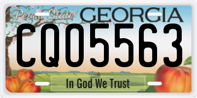 GA license plate CQO5563
