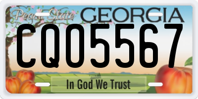 GA license plate CQO5567