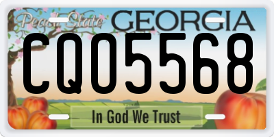 GA license plate CQO5568