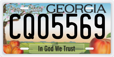 GA license plate CQO5569