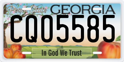 GA license plate CQO5585