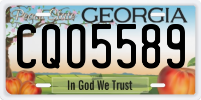 GA license plate CQO5589
