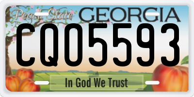 GA license plate CQO5593