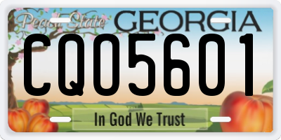 GA license plate CQO5601