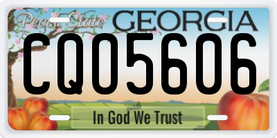 GA license plate CQO5606