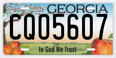 GA license plate CQO5607