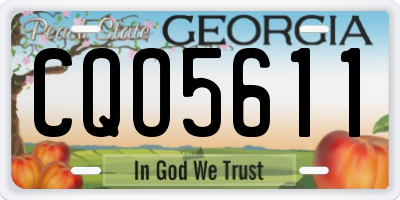 GA license plate CQO5611