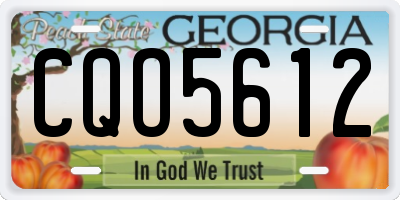 GA license plate CQO5612