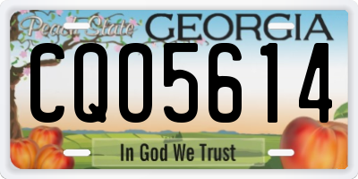 GA license plate CQO5614