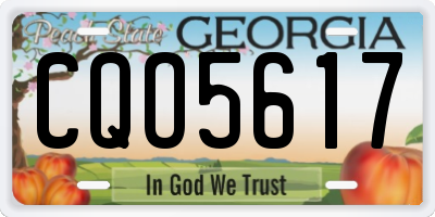 GA license plate CQO5617