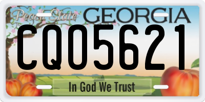 GA license plate CQO5621