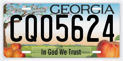 GA license plate CQO5624
