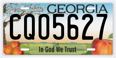 GA license plate CQO5627