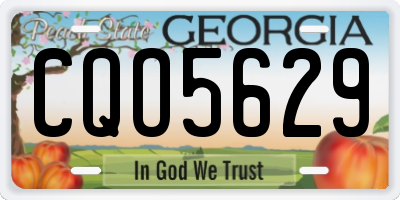 GA license plate CQO5629