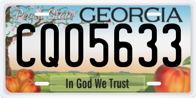 GA license plate CQO5633