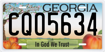 GA license plate CQO5634