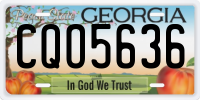 GA license plate CQO5636