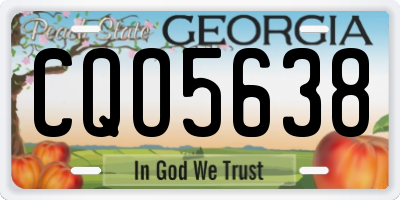 GA license plate CQO5638