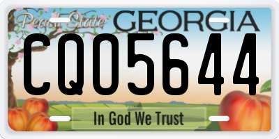 GA license plate CQO5644