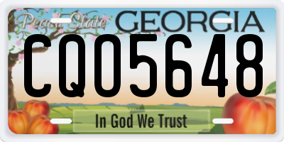 GA license plate CQO5648