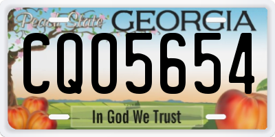 GA license plate CQO5654