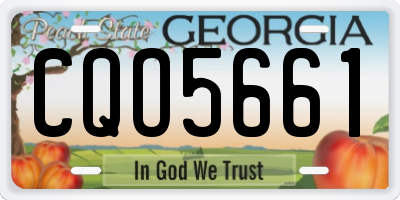 GA license plate CQO5661