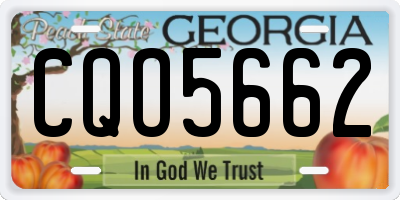 GA license plate CQO5662