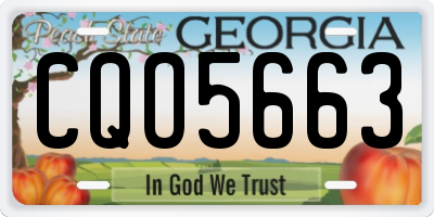 GA license plate CQO5663