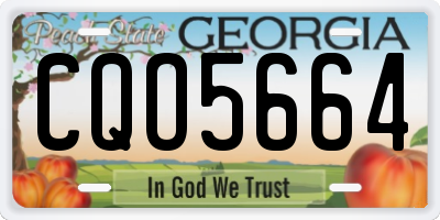GA license plate CQO5664