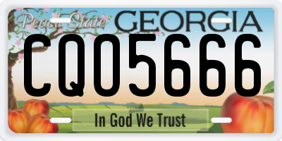GA license plate CQO5666