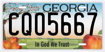 GA license plate CQO5667