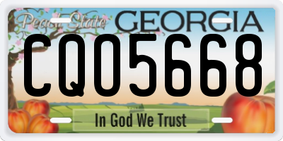 GA license plate CQO5668