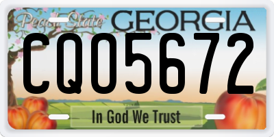 GA license plate CQO5672