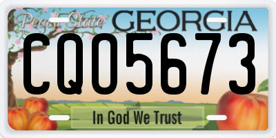 GA license plate CQO5673