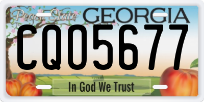 GA license plate CQO5677