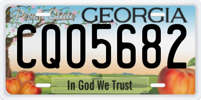 GA license plate CQO5682
