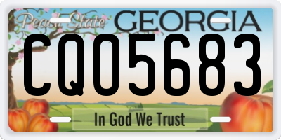 GA license plate CQO5683