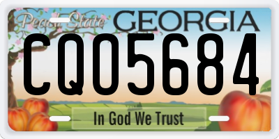 GA license plate CQO5684