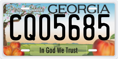GA license plate CQO5685