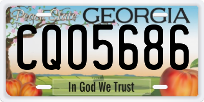 GA license plate CQO5686