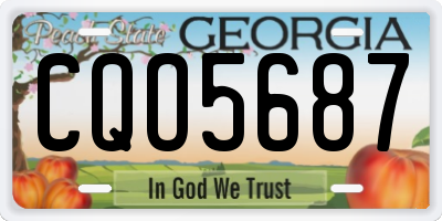 GA license plate CQO5687