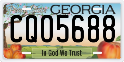 GA license plate CQO5688