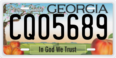 GA license plate CQO5689