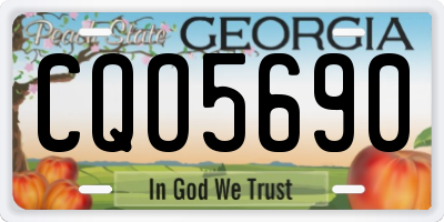GA license plate CQO5690