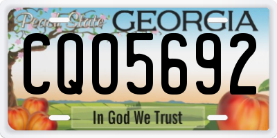 GA license plate CQO5692