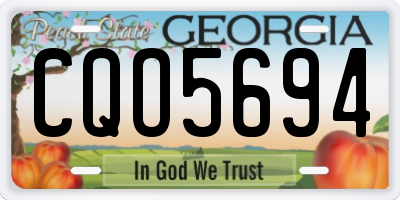 GA license plate CQO5694