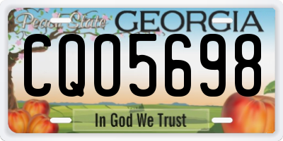 GA license plate CQO5698